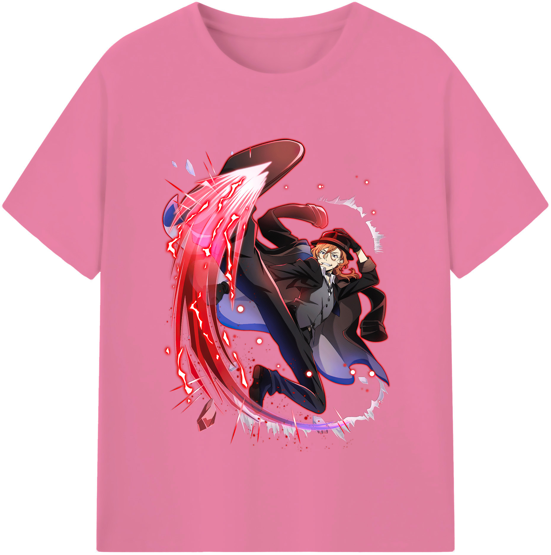 （画像用） 文豪ストレイドッグス Bungo Stray Dogs 綿100％半袖Tシャツ（フロントプリント）